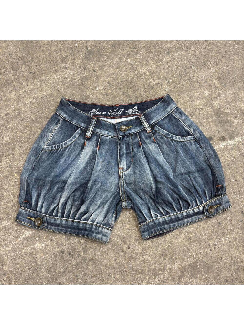 Vintage Y2K Low Rise Denim Bloomer Shorts